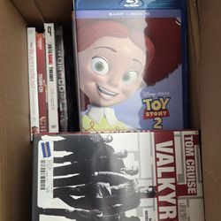 Box Of 100 DVDs And Blu-Rays