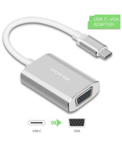 USB-C to VGA Adapter, Type C(Male) to VGA(Female) Converter,Support 1080P@60Hz for MacBook Series/Chromebook Pixel//Galaxy S8/Huawei Mate10 and More