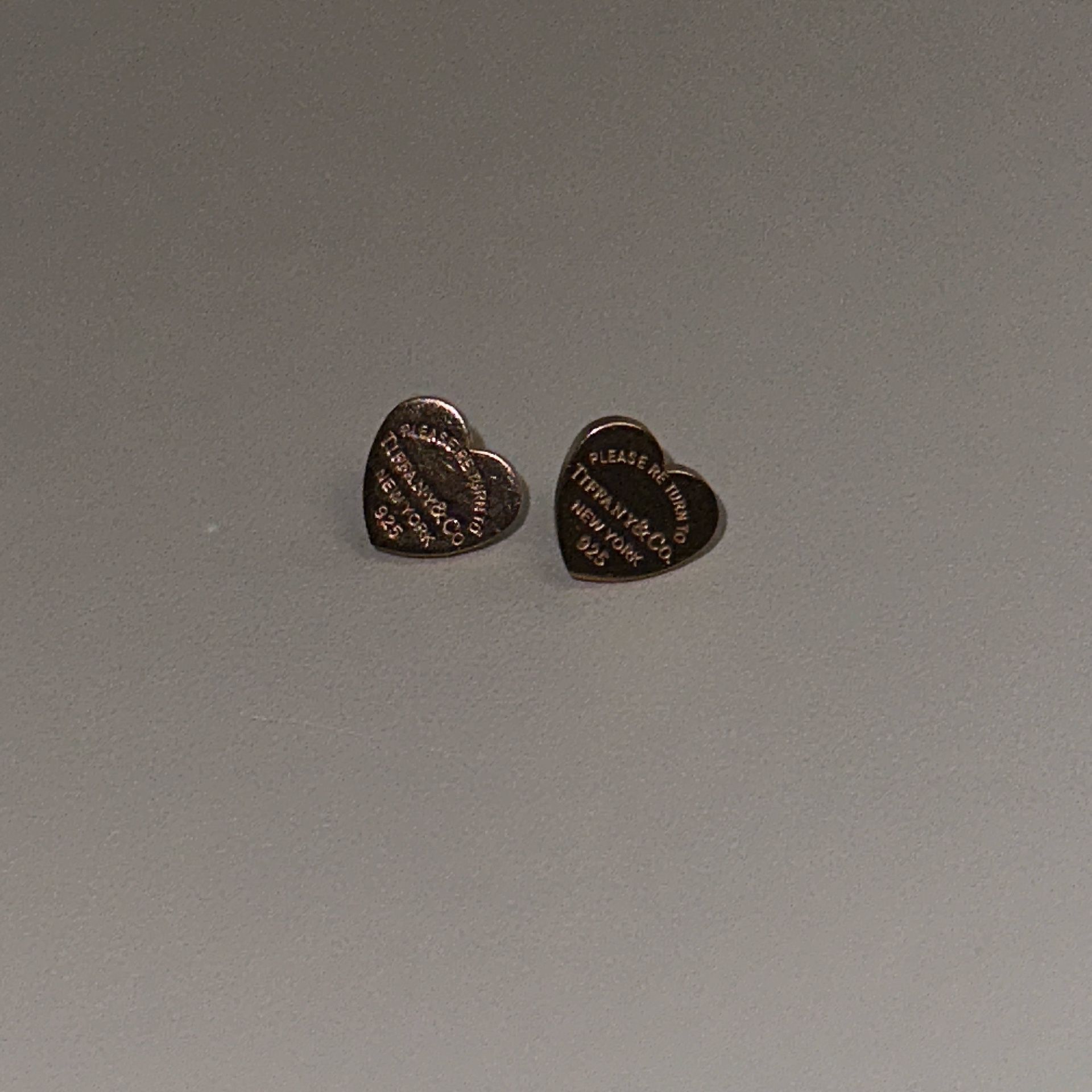 Rose Gold Tiff Co Heart Studs