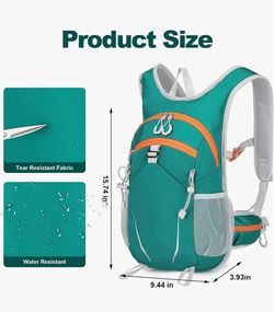 10L Small Hiking Backpack for Men Women, Lightweight Hiking Daypack Travel Daypack with Chest Strap,