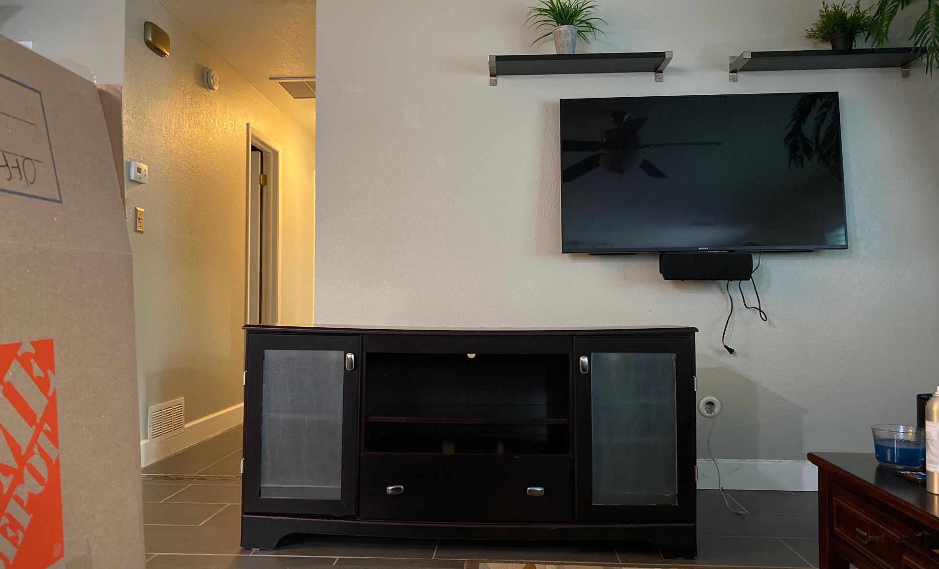 TV Stand With Drawer And 2 Side Storage