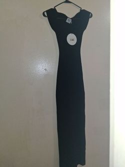 Black Maxi Bodycon Dress with Tags
