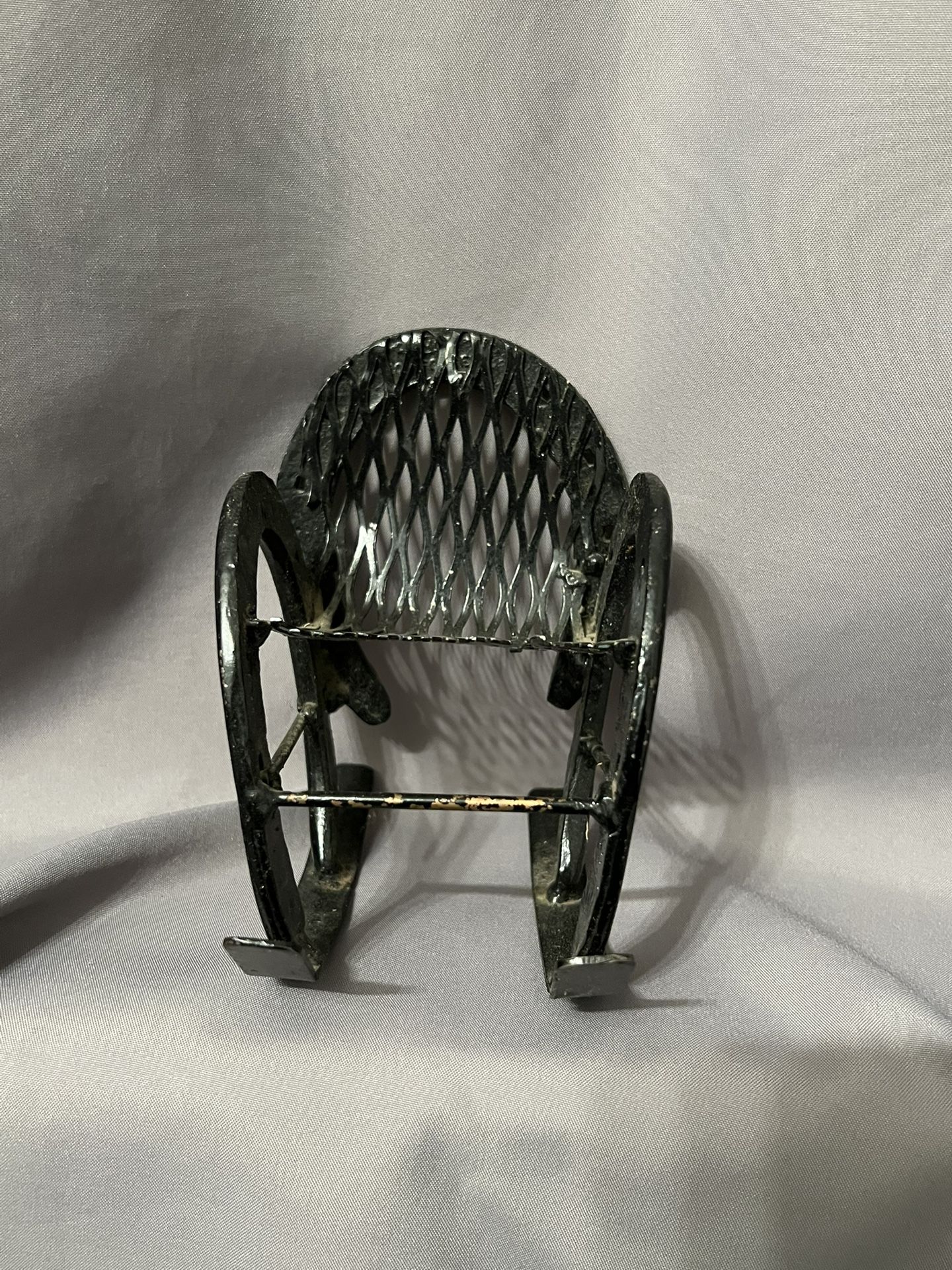 Western Metal Rocking Chair Made from Horseshoes