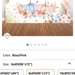 Gender reveal pumpkin backdrop
