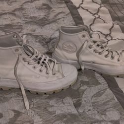Converse Leather High Tops Size 10.5
