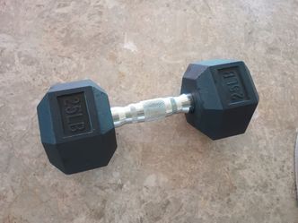 Rubber dumbbell 25lbs