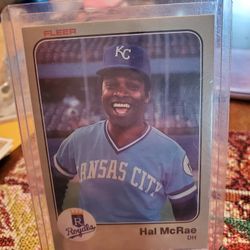 Kansas City Royals Hal Mcrae 1(contact info removed) Fleer Baseball Cards 