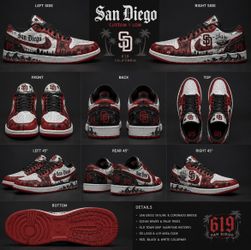 Custom San Diego Theme Shoes