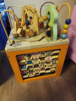 Wooden Activity Cube