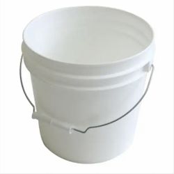 Set Of (10) 2-Gal White Pails With Lid