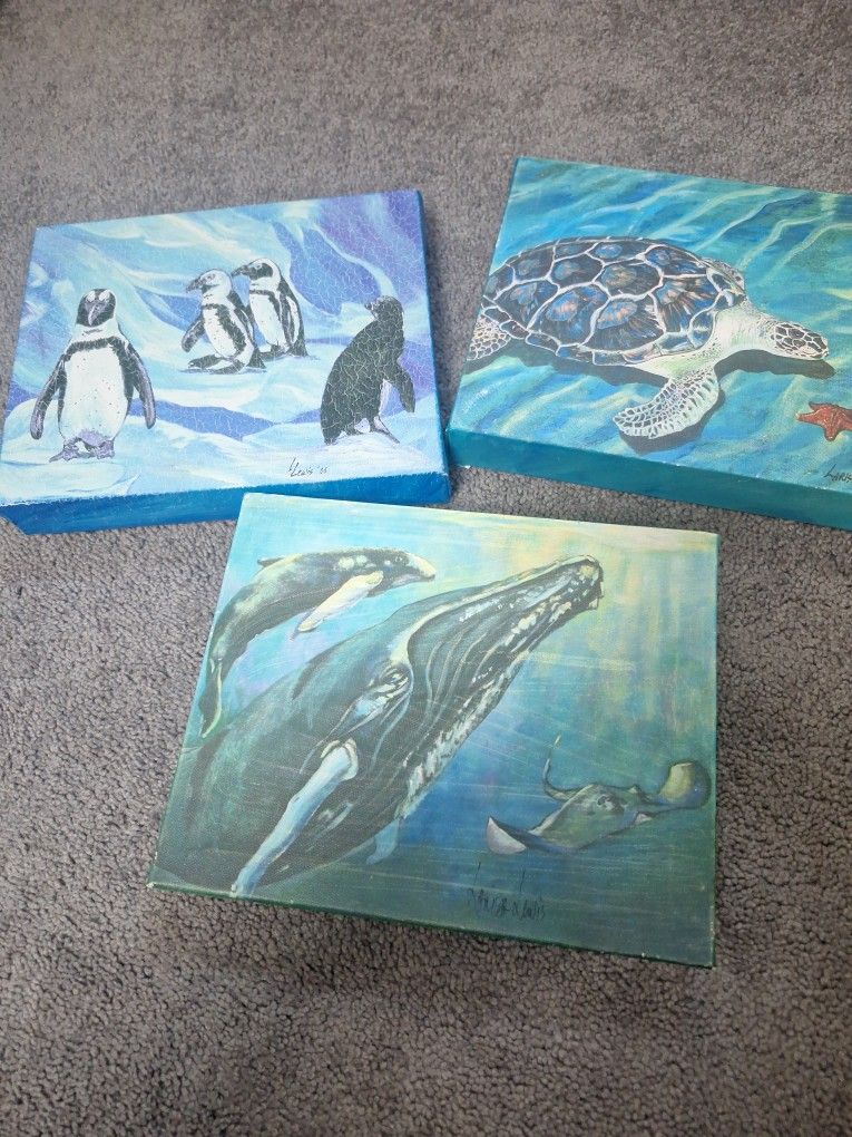 Ocean Painting Canvases By Larisa  Lewis 