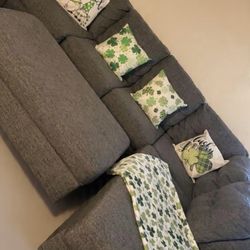 Gently Used Couch With Ottoman