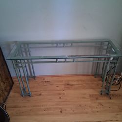45.00  Sideboard,, Steel And Glass