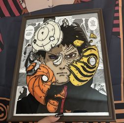 3 Masked Obito Glass Painting Handmade