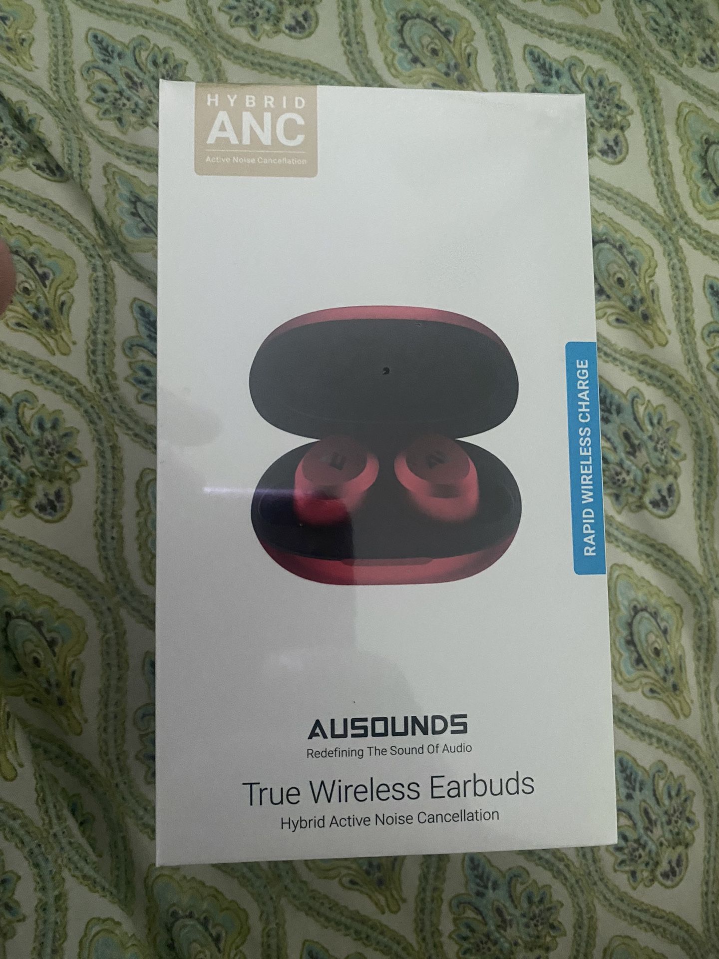SEALED Ausounds AU-Stream Hybrid True Wireless Noise-Cancelling Earbuds Red