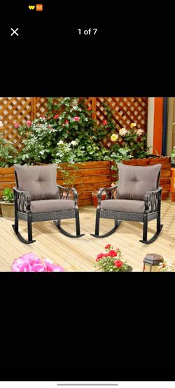 Wicker patio chairs