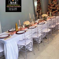 Chairs and table for party