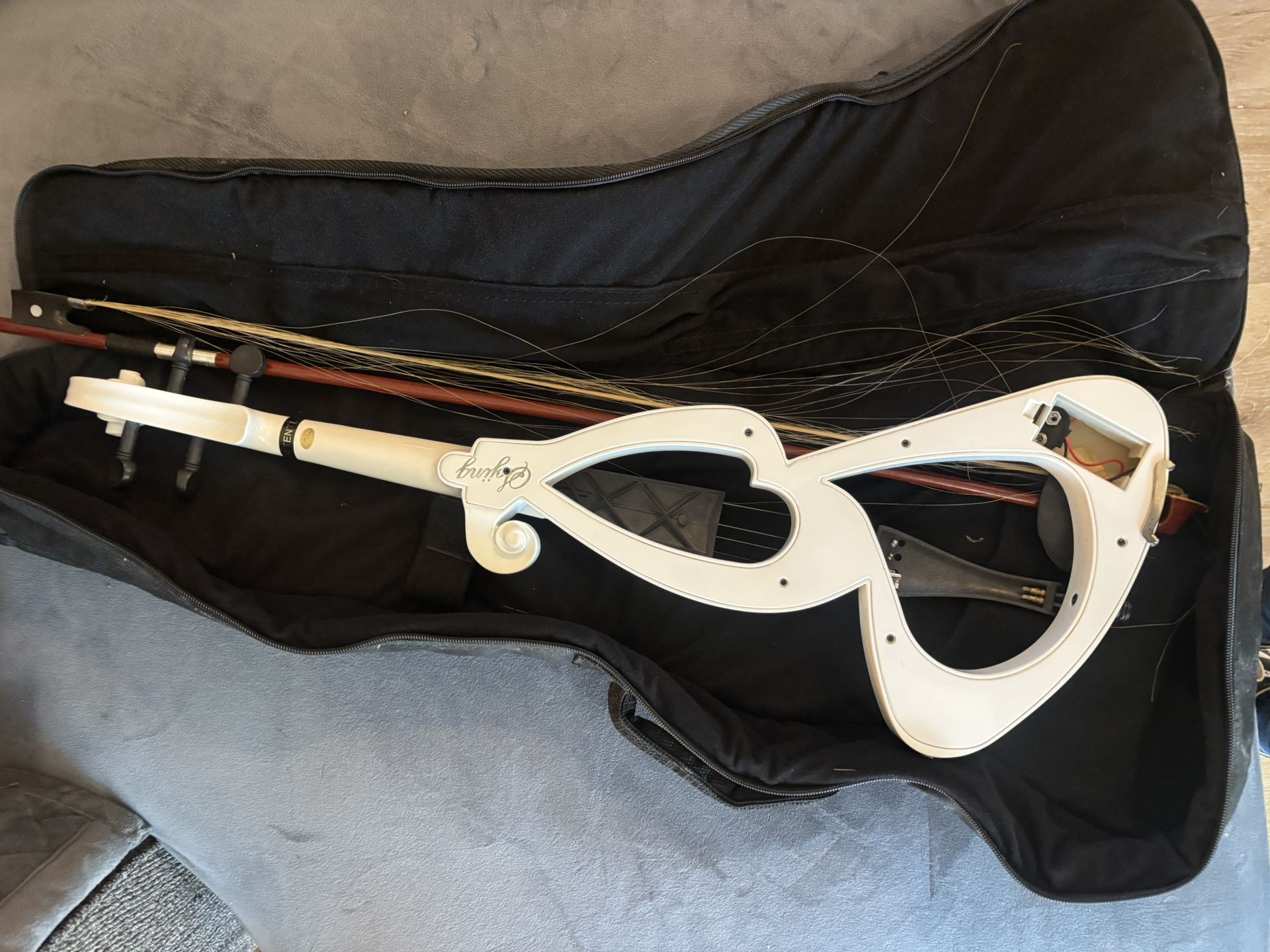 White Electric Violin 