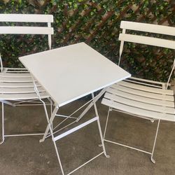 Patio,Outdoor Furniture,2 Chairs And Table Metal,Bistro Set.