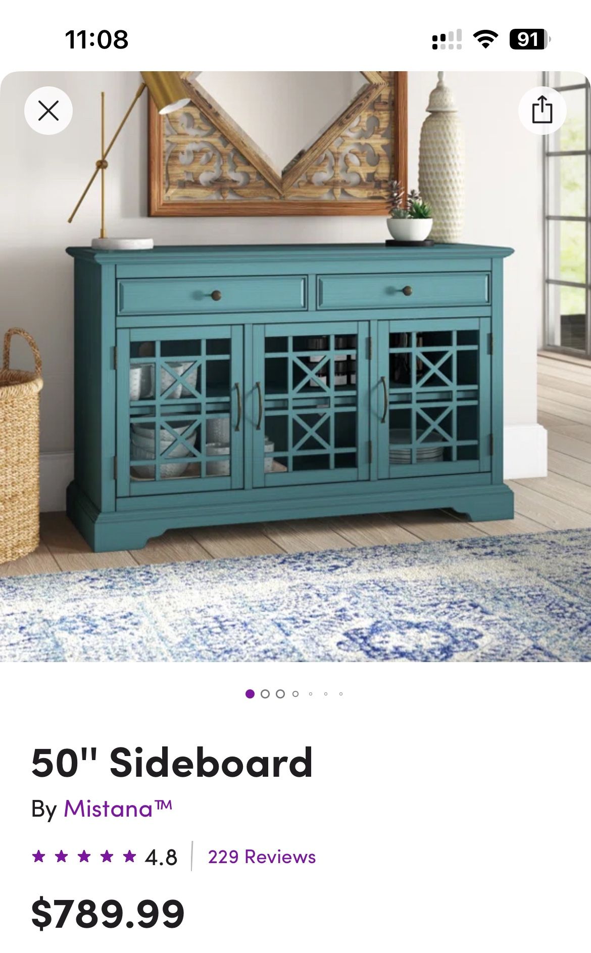 Brand New Sideboard 50”