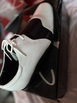 Dz  Black And White Dress Up Shoes