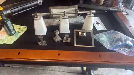 Bathroom light towel holder and bathroom paper holder