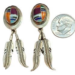 Southwest Sterling Silver Earrings 