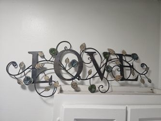 Metal Love Sign Home Decor