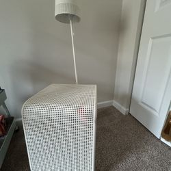 IKEA Metal Night Stand With Lamp