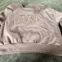 Kids XL (12) GAP Crewneck Sweater Flower Print 