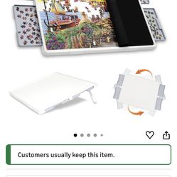 Brand new WELGEE 1500 Pieces 2-in-1 Tilting & Rotating Puzzle Board with Drawers and Cover