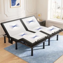 2 - Twin XL Adjustable Bed Frame For King Bed 