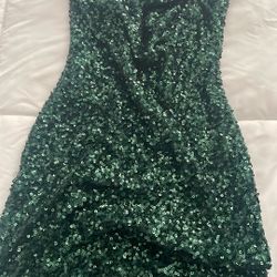 Green Sequin Dress Size L