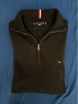 Tommy hilfiger Black quarter zip Size M