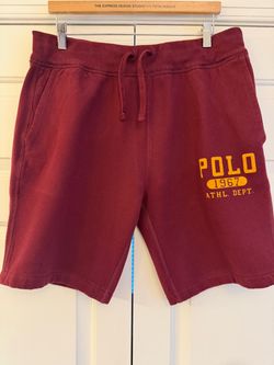 Mens sz L burgundy Polo Ralph Lauren shorts