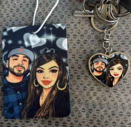 Air freshner and keychain set