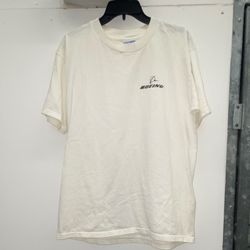 Vintage BOEING Gildan Heavy Weight T Shirt Mens L White Crew Neck Cotton