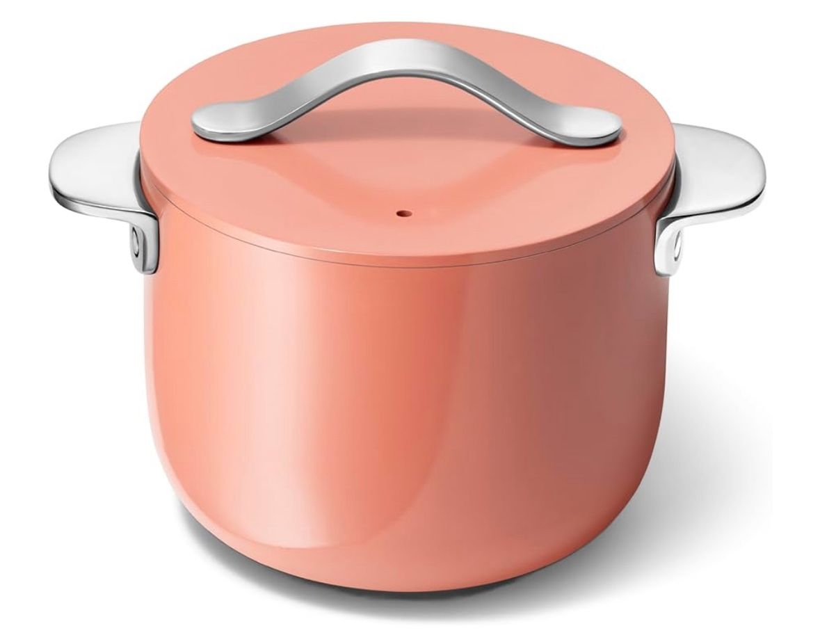 Caraway Petite Cooker - 2 Qt Ceramic Coated Pot - Free From Forever Chemicals - Perfect for Rice, Grains, or Sauces - Perracotta