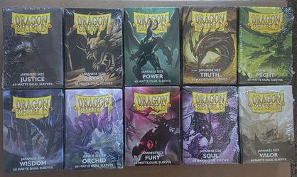 Japanese Size Dual Matte Dragon Shield Sleeves