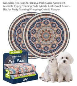 Washable & Absorbent Reusable Puppy Training Pads 71 inch, Leak-Proof & Non-Slip, Potty Training, Whelping, Crate & Playpen