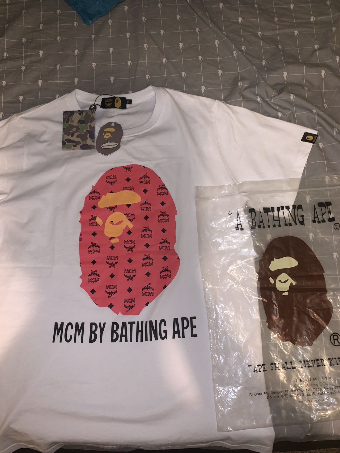 Authentic Mcm bape shirt