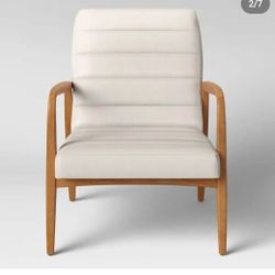 💥🌹P110#5 $180 Northway Channel Tufted Wood Armchair Cream - Project 62🌹