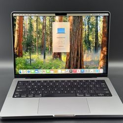 Macbook pro 14 inch m1 pro 2021 space gray 512 Ssd  / 16gb ddr 5  / 268 cycle 🔋87%  first active Nov 2021 Touch ID 11