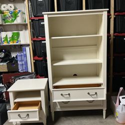 Shelves and nightstand