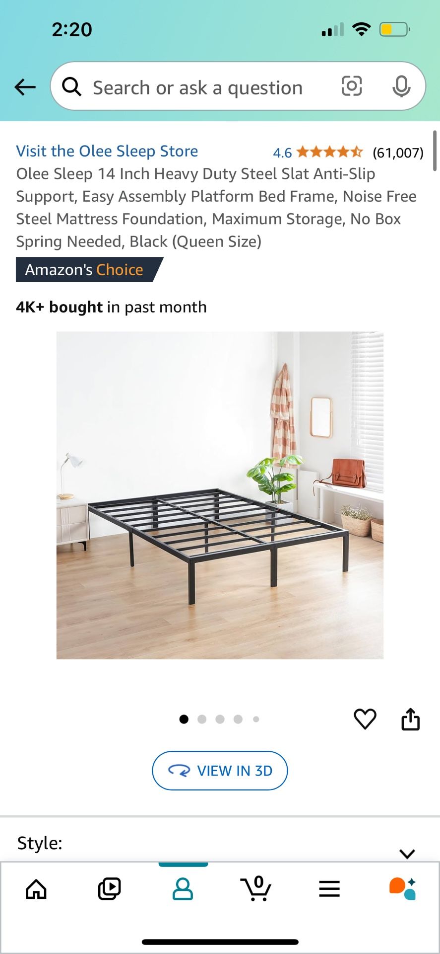 Queen Size Metal Platform Bed Frame