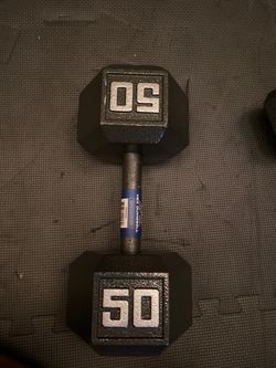 Single 50 lb dumbbell