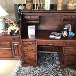 Solid Wood Desk And Side Table