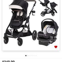 Baby Trend Morph Single To Double Modular Stroller Travel System