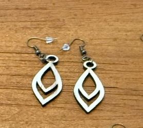 Custom wood/leather earrings