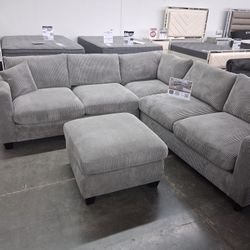 4pcs Sectional Sofa W/Ottoman